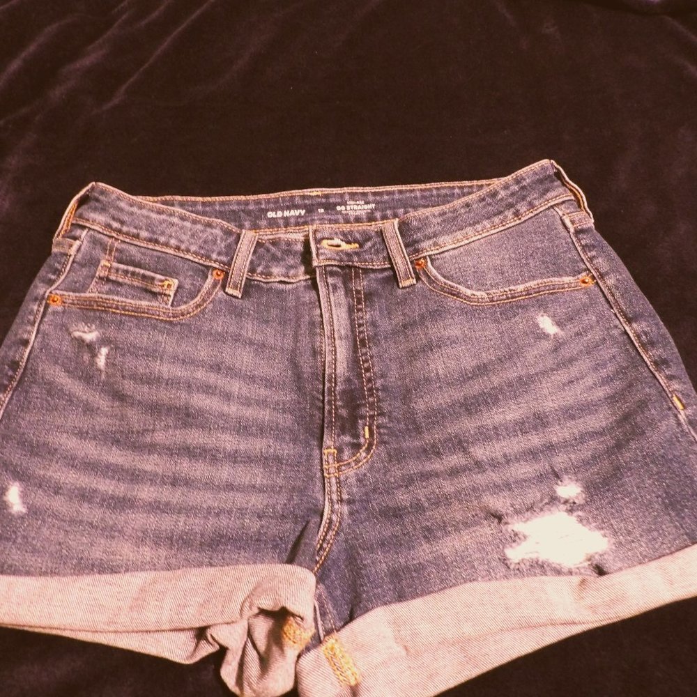 NWOT Old Navy Denim Shorts Blue Jean - 3" Inseam Size 12 Cuffed, High waisted